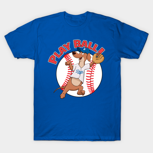 Dodgers Baseball Mascot Dodger Dog Los Angeles Dodgers TShirt